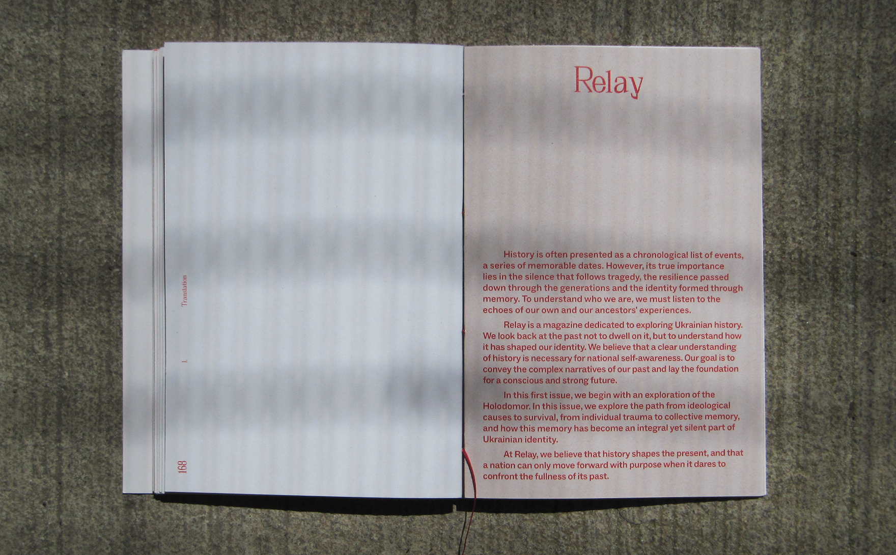 Relay editorial spread